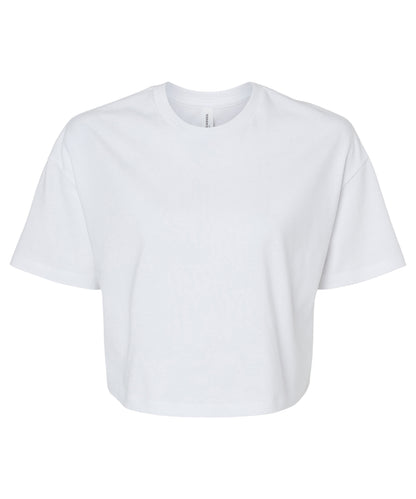 Bella+Canvas BE6482 Women¡¯s Jersey crop tee oversized sleeves 100% Airlume cotton - COOZO