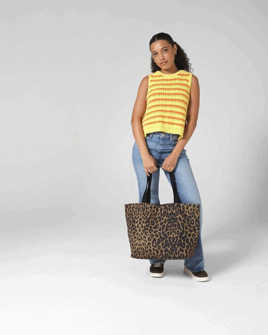 COOZO-BagBase Leopard Print Carryall Tote Bag