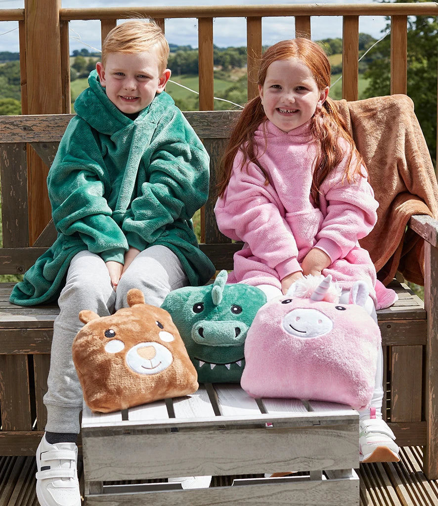 COOZO-Brand Lab Kids Character Hood Blanket