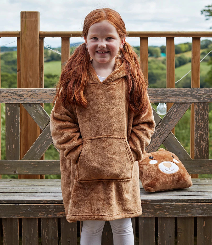 COOZO-Brand Lab Kids Character Hood Blanket