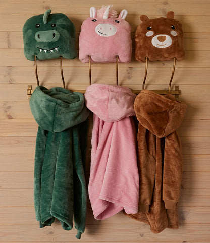 COOZO-Brand Lab Kids Character Hood Blanket