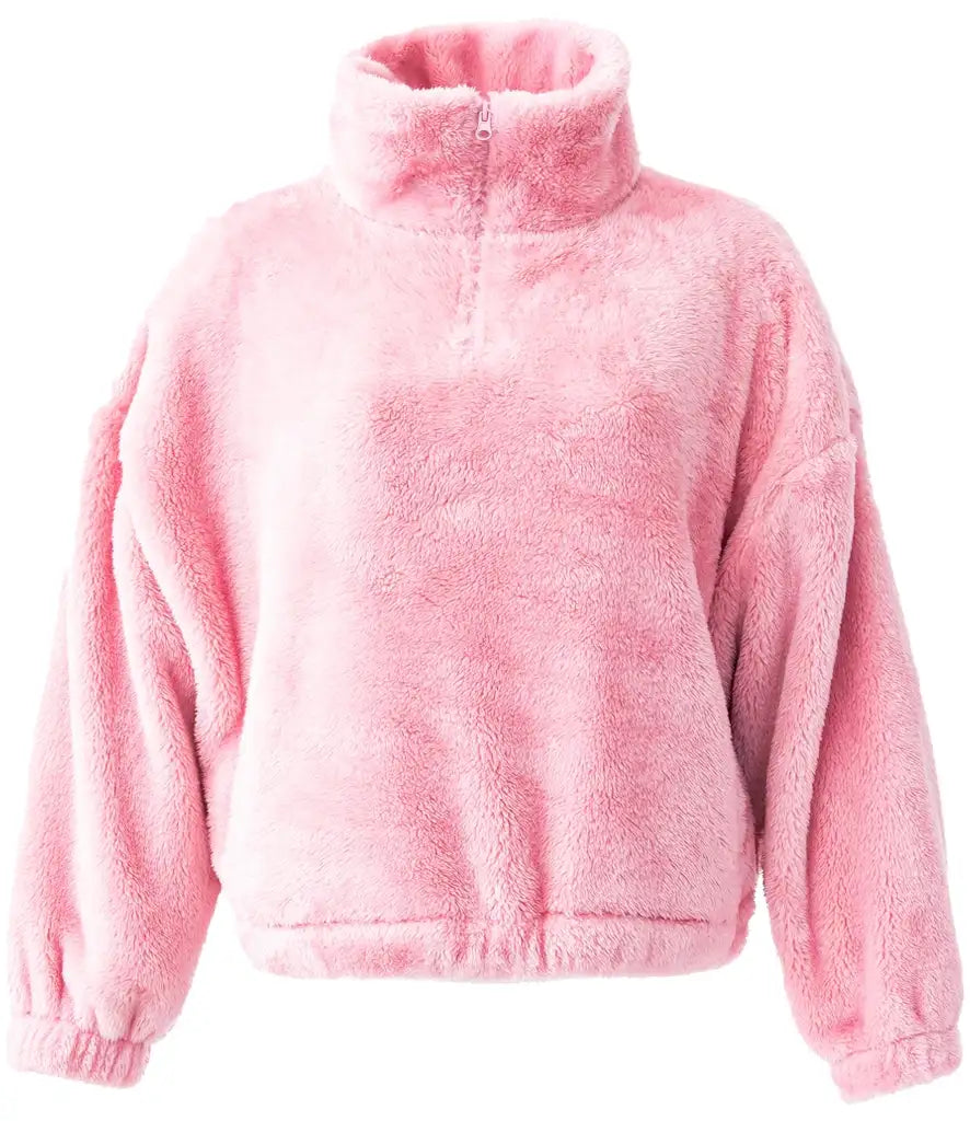 Brand Lab BH202 Ladies Fluffy Fleece 1/4 Zip - COOZO