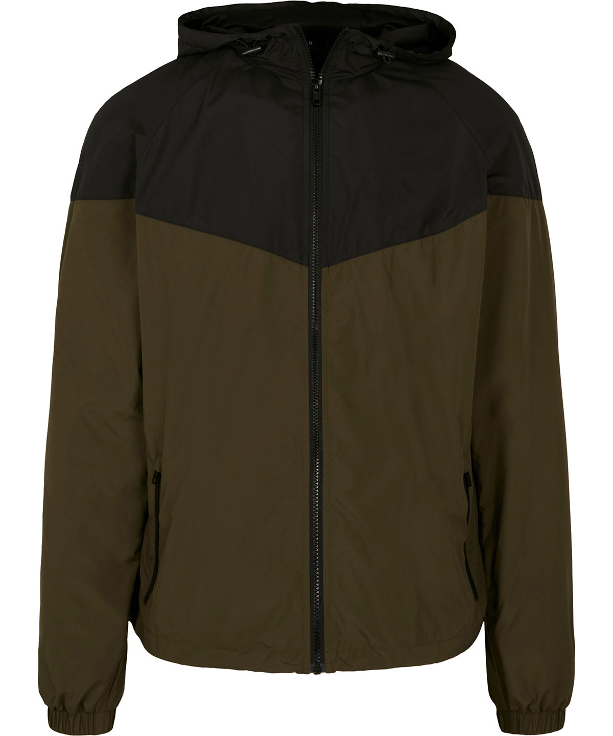 Build Your Brand BY129 Two-tone tech windrunner jacket - COOZO