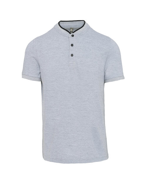 Kariban KB223 Men short sleeve POLO shirts Ribbed Mandarin-style collar 100% combed cotton - COOZO