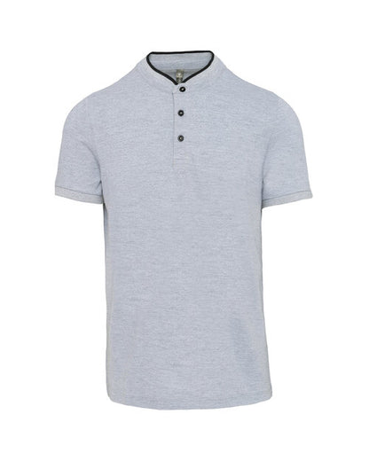 Kariban KB223 Men short sleeve POLO shirts Ribbed Mandarin-style collar 100% combed cotton - COOZO