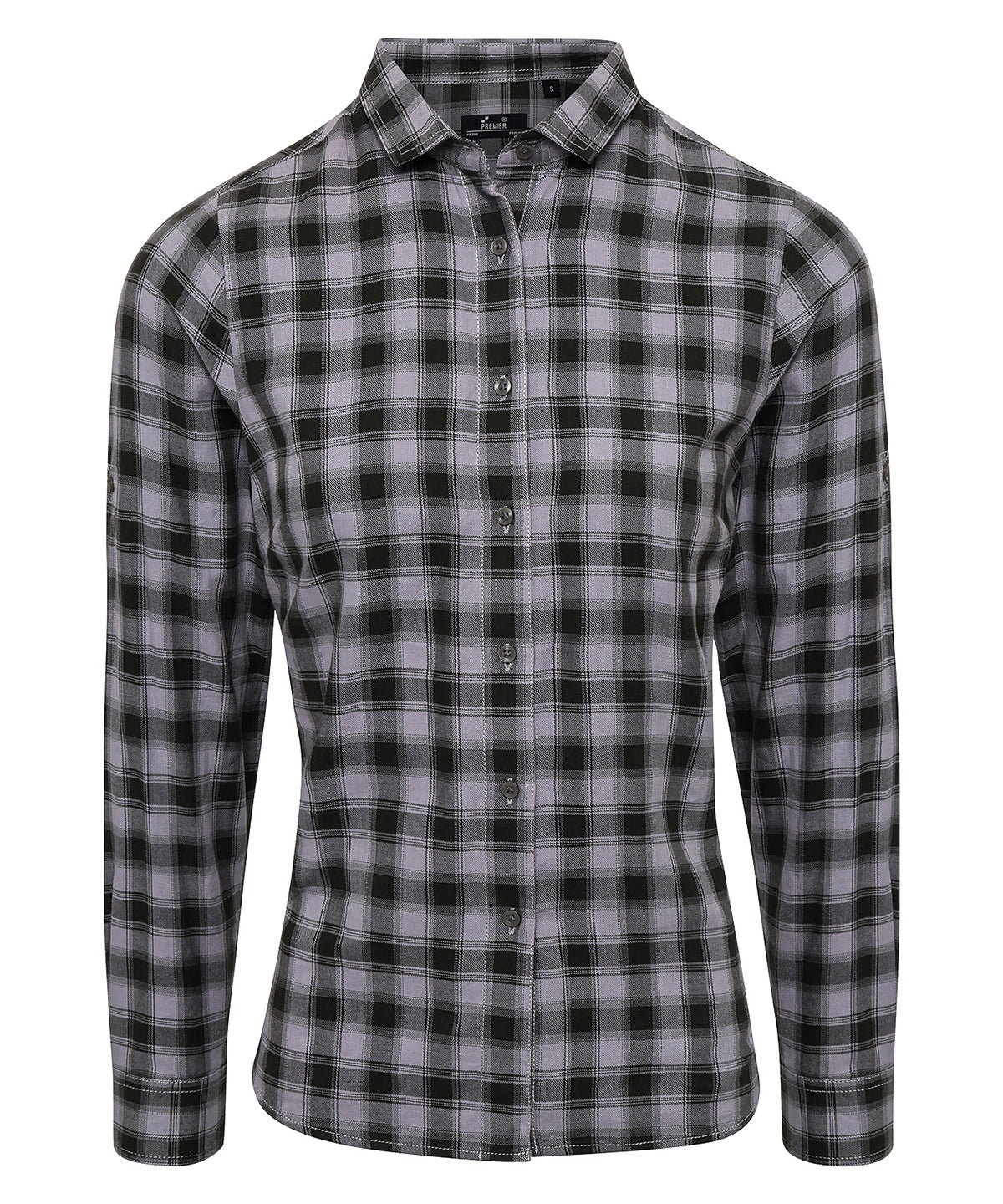 Premier PR350 Ladies Mulligan Check Long Sleeve Shirt - COOZO