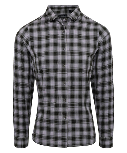 Premier PR350 Ladies Mulligan Check Long Sleeve Shirt - COOZO