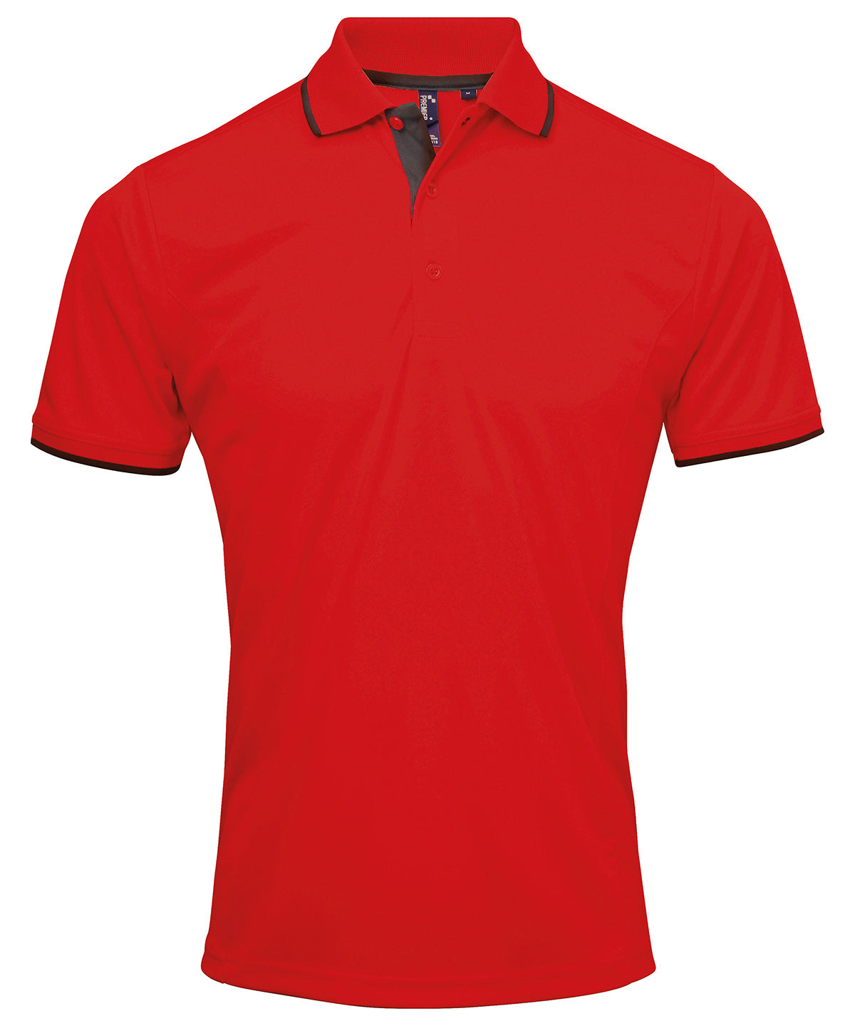 Premier PR618 Contrast Coolchecker Piqu Polo Shirt - COOZO