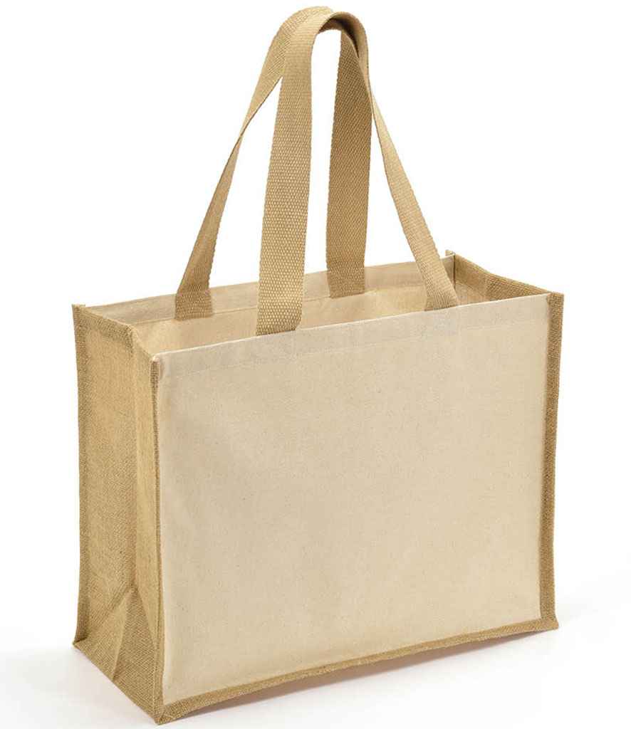 Brand Lab BR101 Jute and Canvas Shopper - COOZO