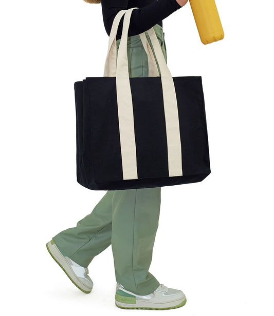COOZO-Brand Lab 100% Canvas Wrap Tote