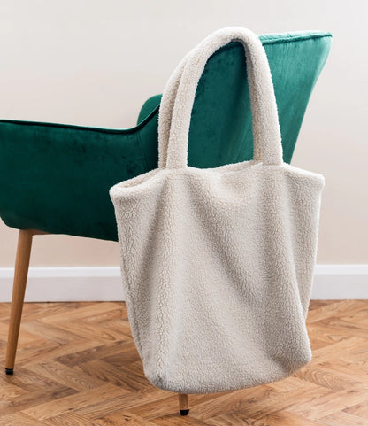 COOZO-Brand Lab Borg Fleece Shopper Tote Bag