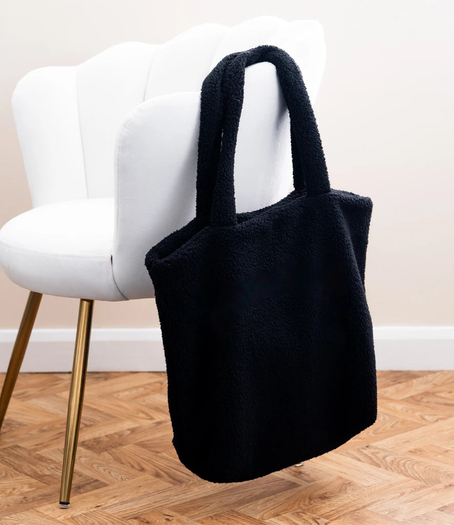 COOZO-Brand Lab Borg Fleece Shopper Tote Bag