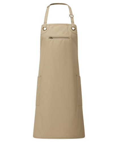 Premier PR121 Barley Contrast Stitch Bib Apron - COOZO