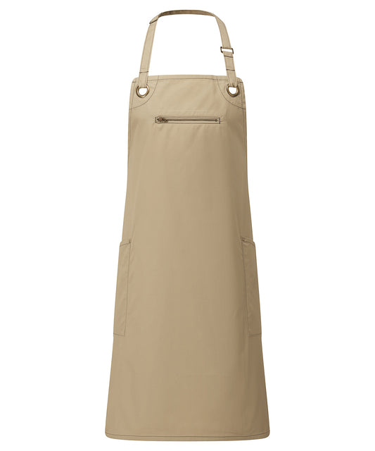 Premier PR121 Barley Contrast Stitch Bib Apron - COOZO