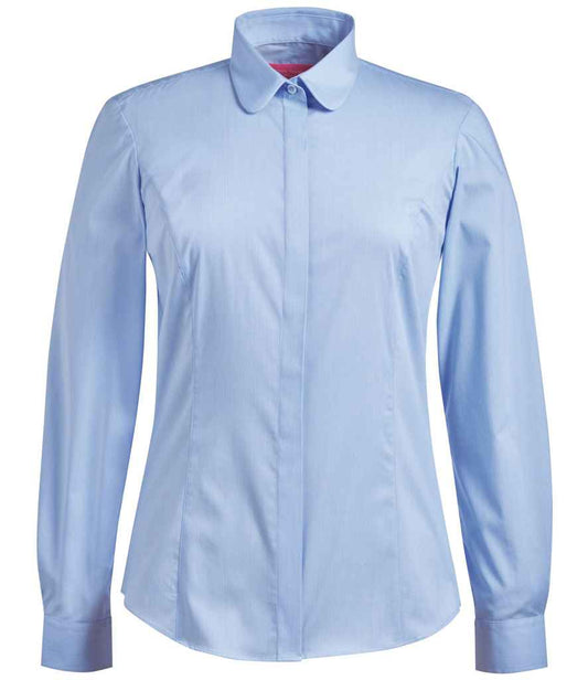 Brook Taverner BT2268 Ladies Trevi Long Sleeve Poplin Shirt - COOZO