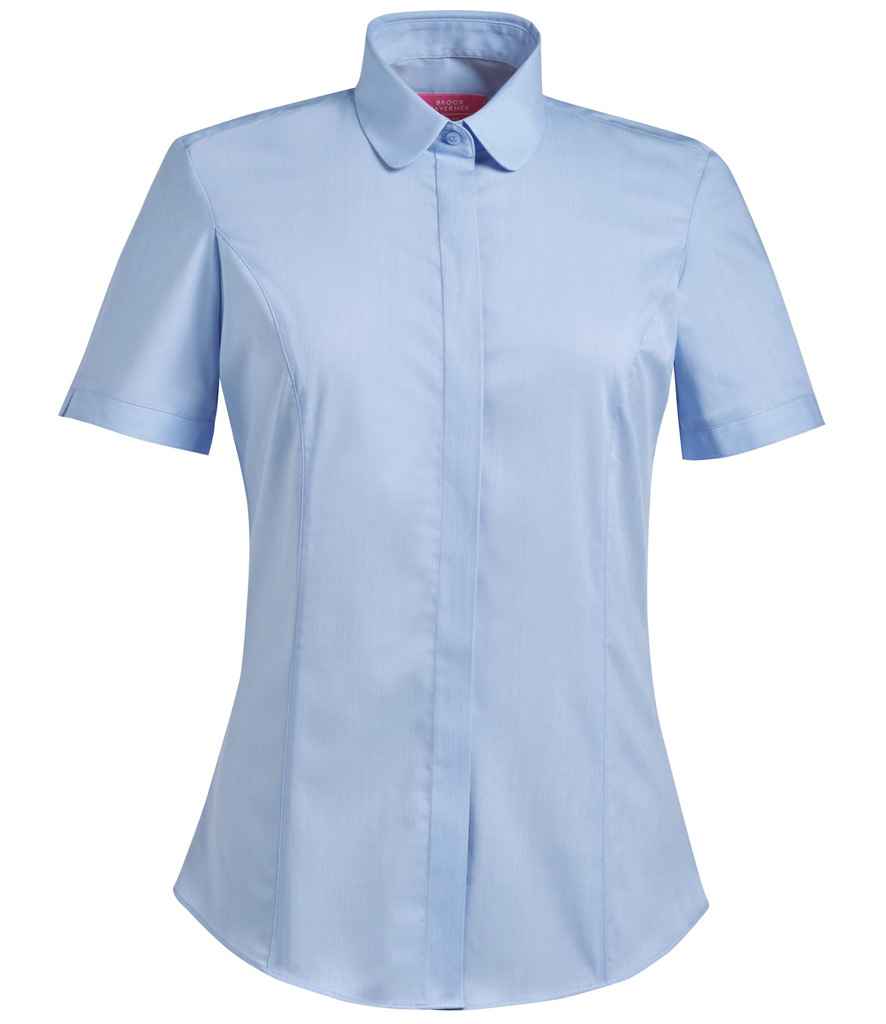 Brook Taverner BT2269 Ladies Soave Short Sleeve Poplin Shirt - COOZO