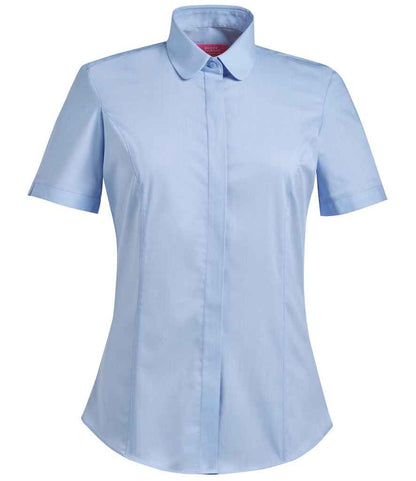 Brook Taverner BT2269 Ladies Soave Short Sleeve Poplin Shirt - COOZO