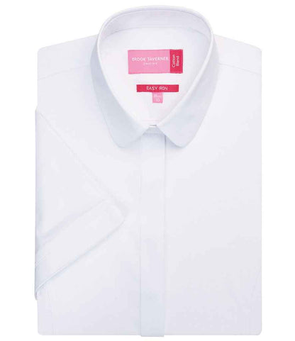 Brook Taverner BT2269 Ladies Soave Short Sleeve Poplin Shirt - COOZO