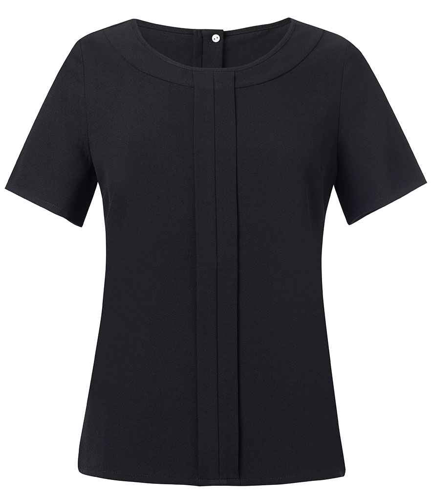 Brook Taverner BT2280 Women's Verona crepe de chine short sleeve blouse - COOZO