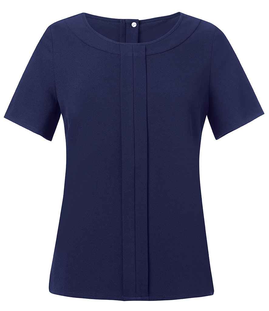 Brook Taverner BT2280 Women's Verona crepe de chine short sleeve blouse - COOZO