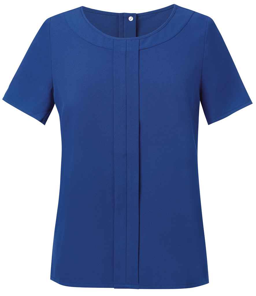 Brook Taverner BT2280 Women's Verona crepe de chine short sleeve blouse - COOZO