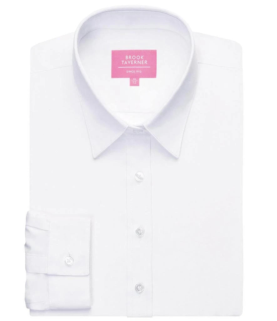 Brook Taverner BT2350 Ladies Silvi Fitted Long Sleeve Blouse - COOZO