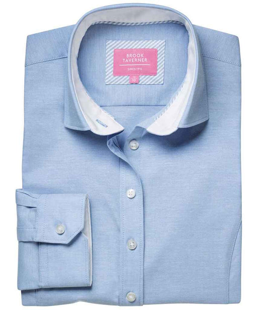 Brook Taverner BT2361 Ladies Mirabel Long Sleeve Stretch Oxford Shirt - COOZO
