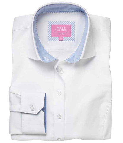 Brook Taverner BT2361 Ladies Mirabel Long Sleeve Stretch Oxford Shirt - COOZO
