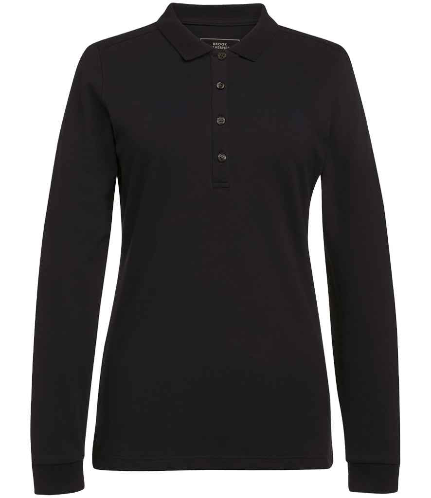 Brook Taverner BT2378 Ladies Anna Long Sleeve Polo Shirt - COOZO