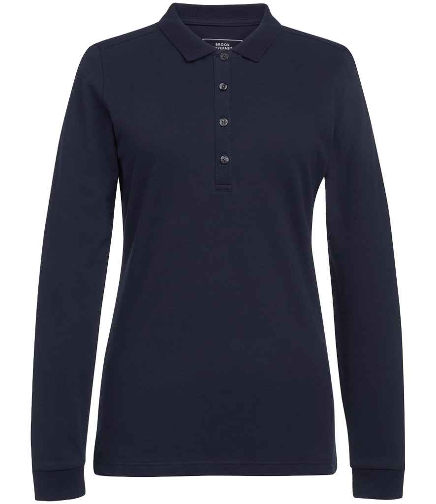 Brook Taverner BT2378 Ladies Anna Long Sleeve Polo Shirt - COOZO