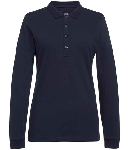 Brook Taverner BT2378 Ladies Anna Long Sleeve Polo Shirt - COOZO