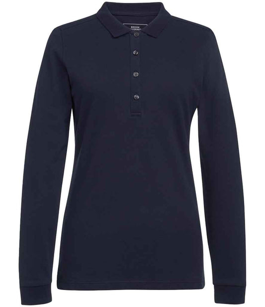 Brook Taverner BT2378 Ladies Anna Long Sleeve Polo Shirt - COOZO