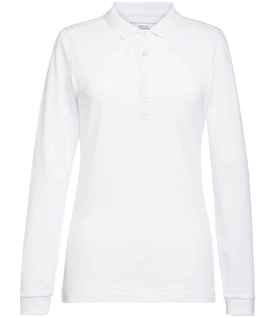 Brook Taverner BT2378 Ladies Anna Long Sleeve Polo Shirt - COOZO