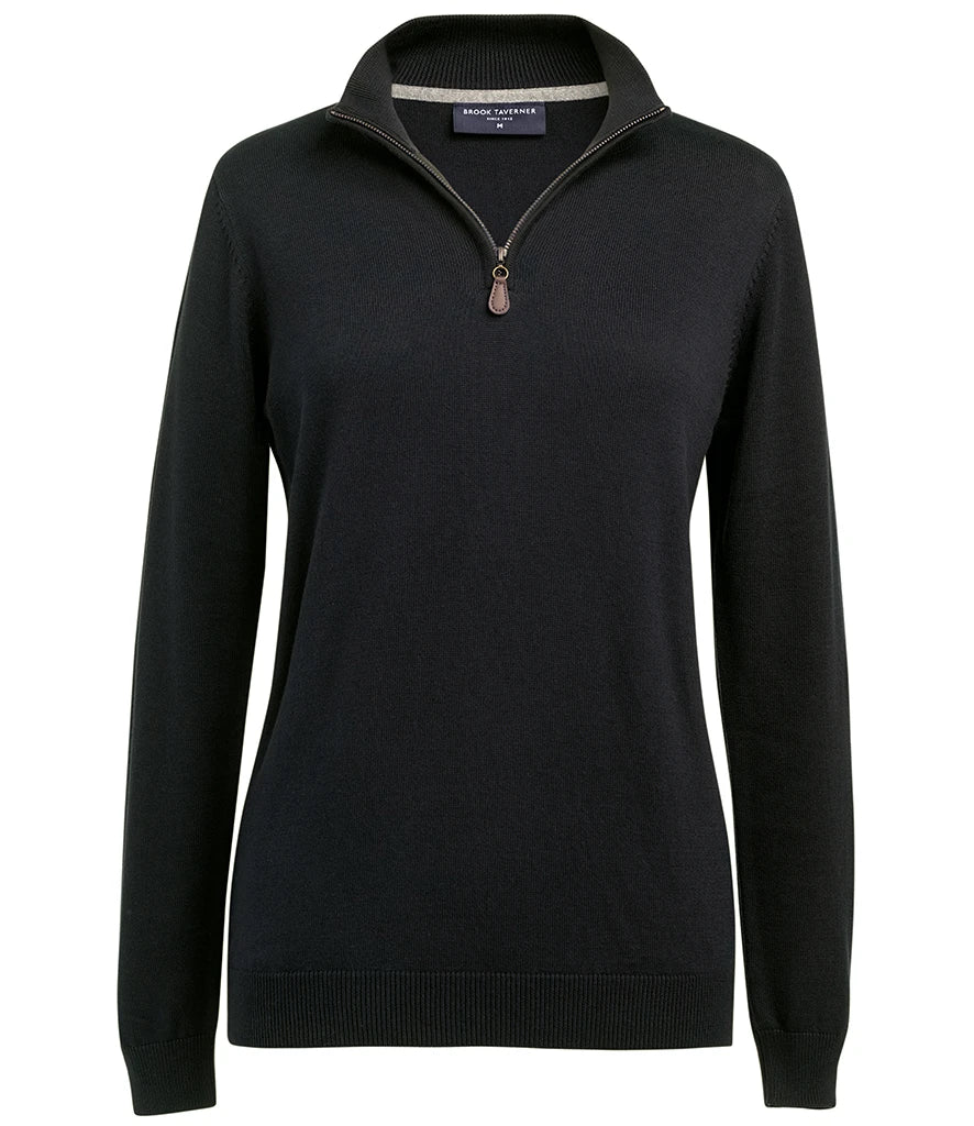 Brook Taverner BT2388 Ladies Taylor 1/4 Zip Jumper - COOZO