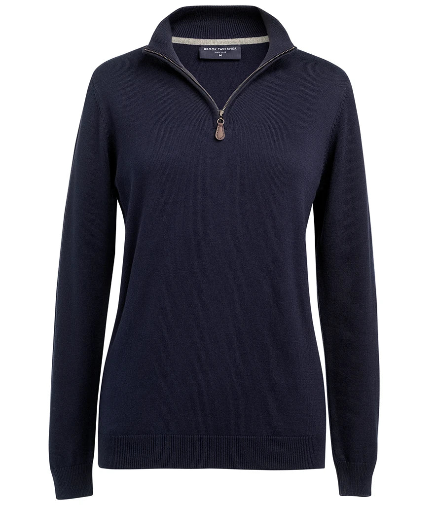 Brook Taverner BT2388 Ladies Taylor 1/4 Zip Jumper - COOZO