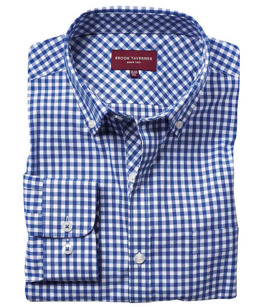 Brook Taverner BT7884 Montana Gingham Long Sleeve Shirt - COOZO