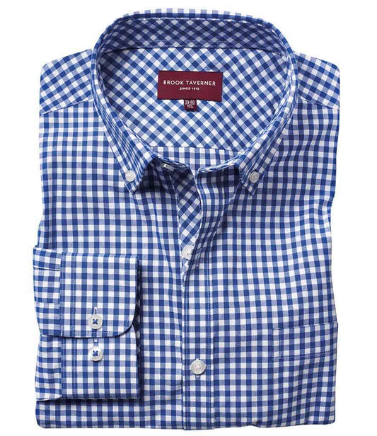 Brook Taverner BT7884 Montana Gingham Long Sleeve Shirt - COOZO