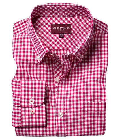 Brook Taverner BT7884 Montana Gingham Long Sleeve Shirt - COOZO