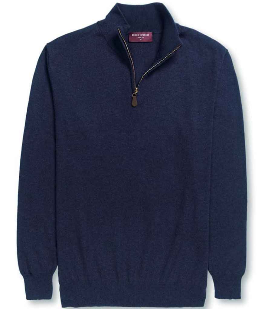 Brook Taverner BT7898 Dallas Zip Neck Sweater - COOZO