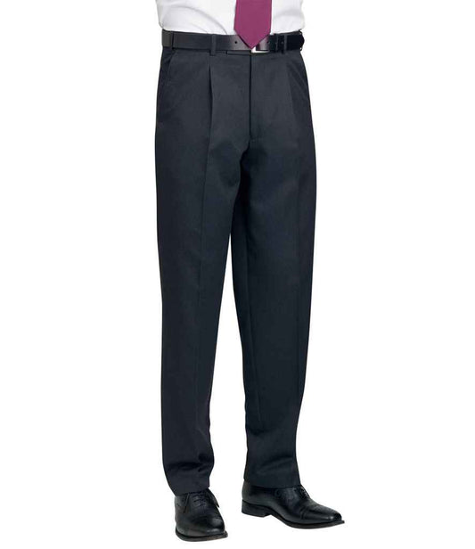 Brook Taverner BT8515 Delta single pleat trousers - COOZO