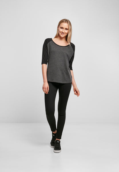 COOZO Ladies 3/4 Contrast Raglan T-Shirt - COOZO