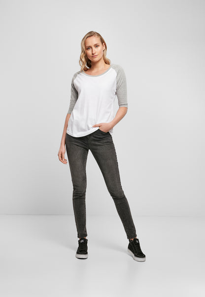 COOZO Ladies 3/4 Contrast Raglan T-Shirt - COOZO