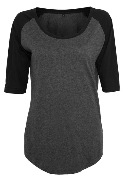 COOZO Ladies 3/4 Contrast Raglan T-Shirt - COOZO