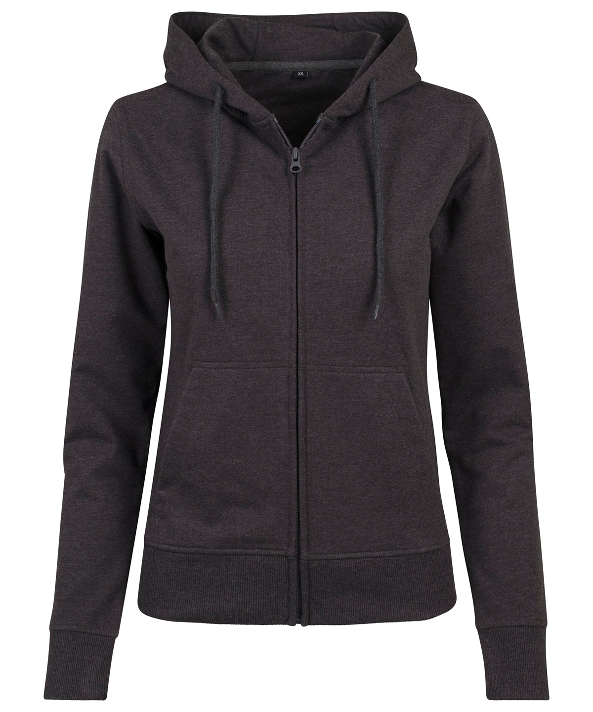 Build Your Brand BY069 Women's terry zip hoodie - COOZO