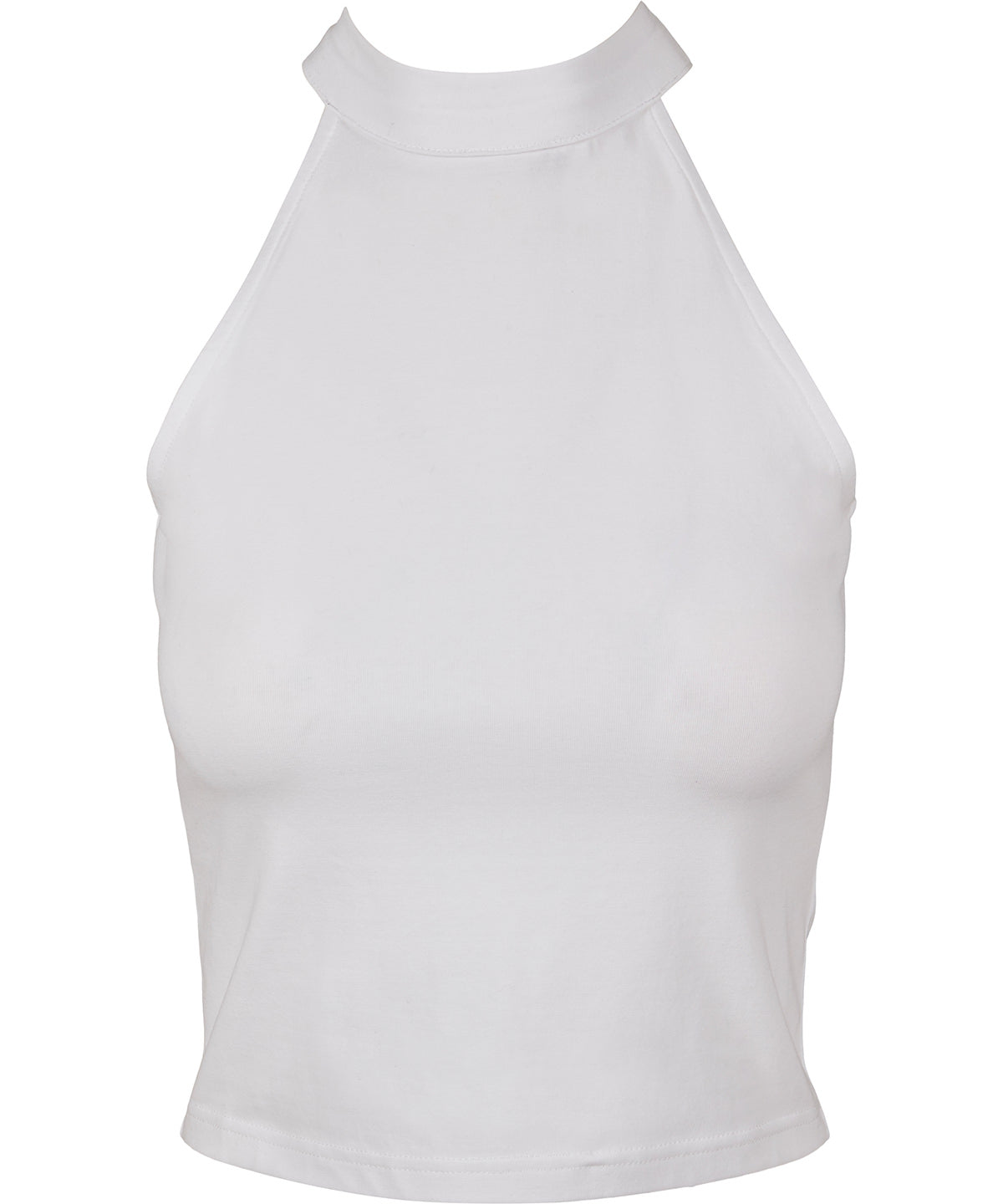 Build your brand BY134 Women's turtleneck Sleeveless short top Racerback - COOZO