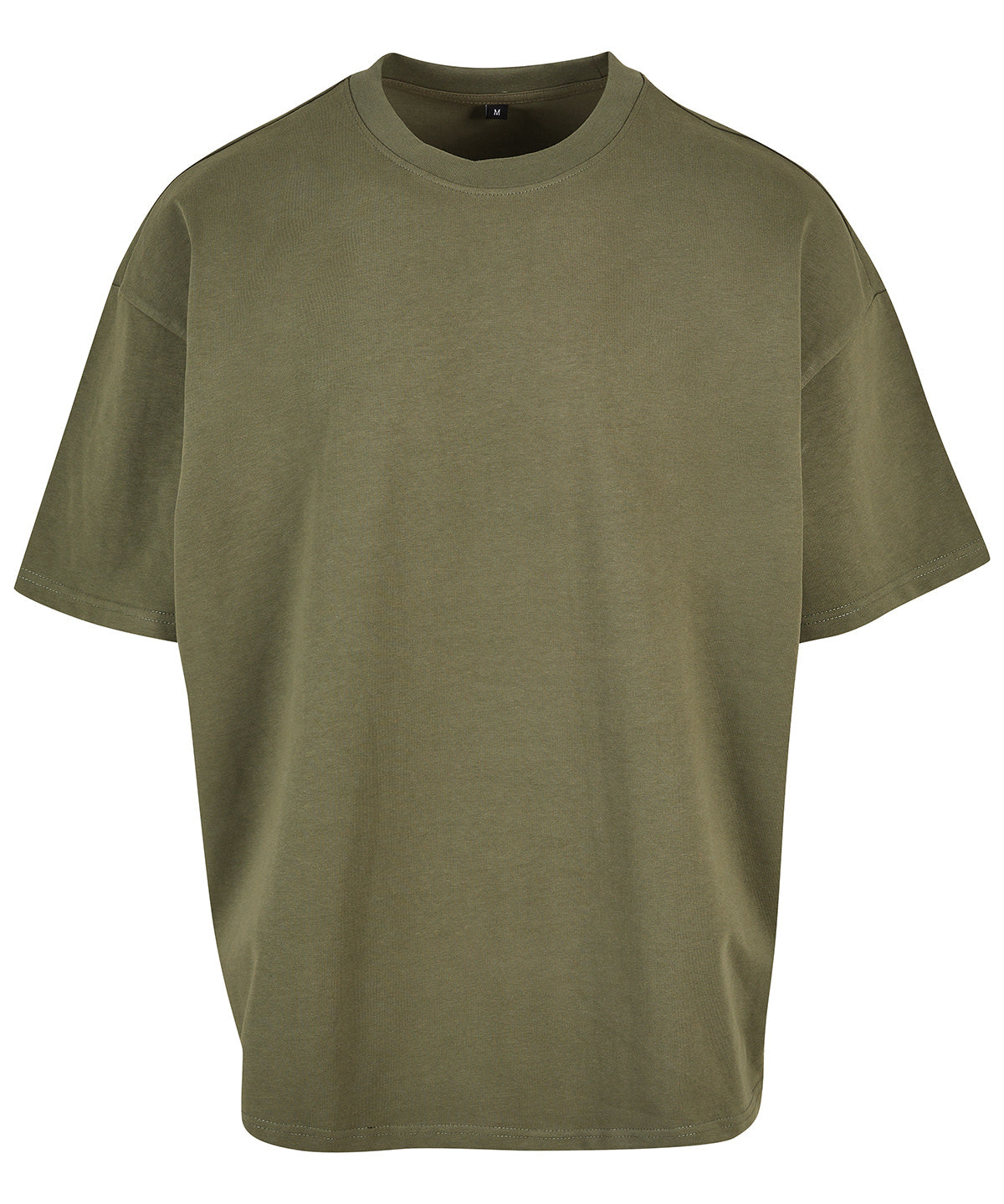 Build your Brand BY163 Men's Round-neck Ultra heavy cotton box oversized tee 100% Cotton - COOZO
