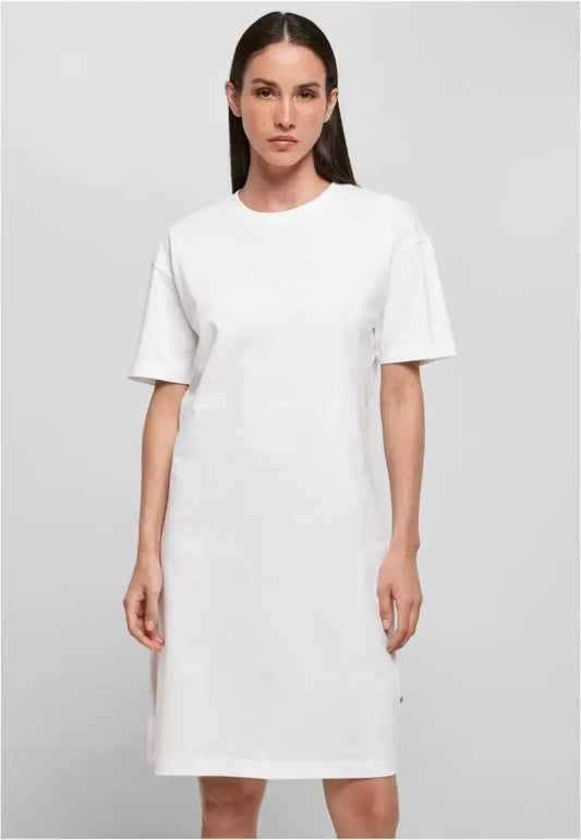 COOZO-Build your Brand Women's organic oversizes slit tee dress (BY181)