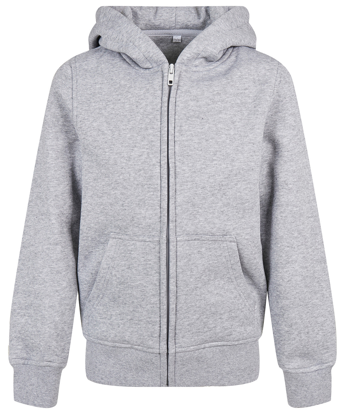 Build Your Brand BY188 Organic kids basic zip hoodie - COOZO