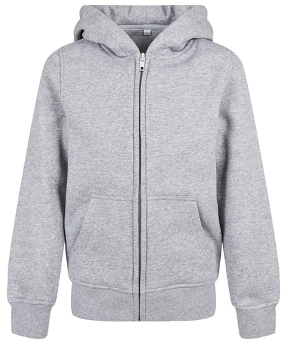 Build Your Brand BY188 Organic kids basic zip hoodie - COOZO