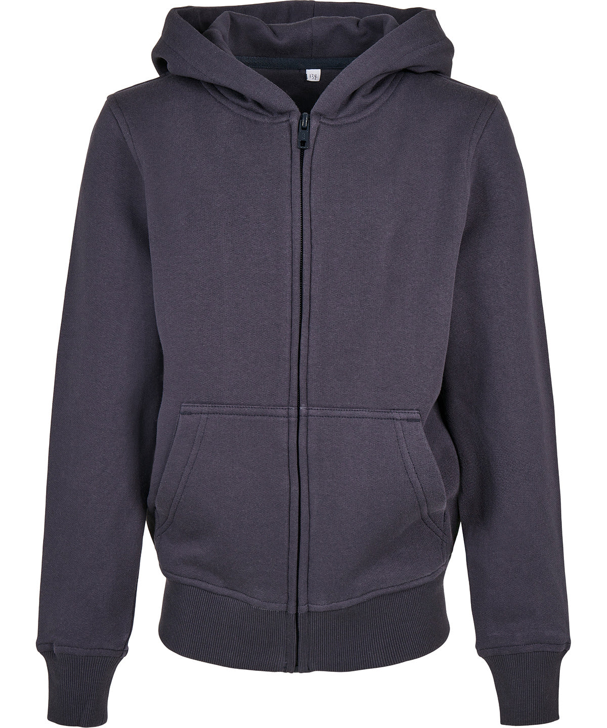 Build Your Brand BY188 Organic kids basic zip hoodie - COOZO